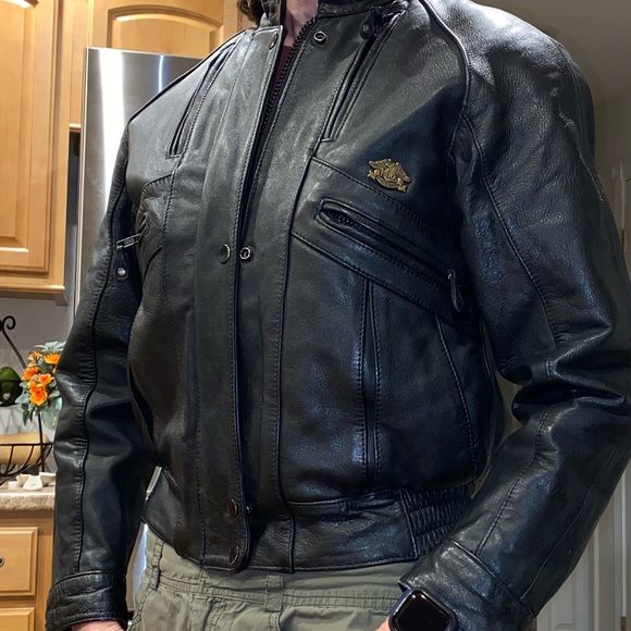 Harley-Davidson Vintage Leather Motorcycle Riding Jacket 32/4 With HOG Pin - Picture 3 of 17